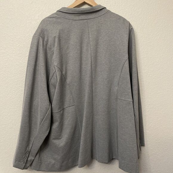 Torrid Womens Tailored Ponte Blazer Size 6/6X Gray Wrinkle Free Plus Size - Picture 7 of 8